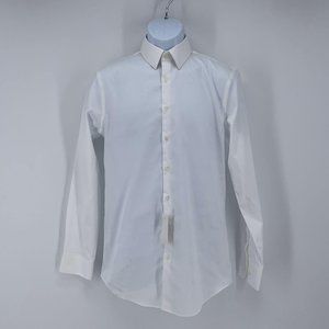 Nordstrom Men's Shop NWD Men's White Collared Button Down Shirt Size 15